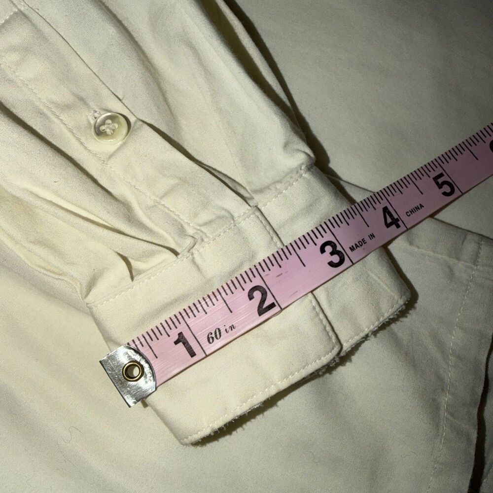 Vtg Herman Geist Victorian Blouse Ruffle Lace Cream Ivory Sz 10 Cosplay Academia - Picture 14 of 14